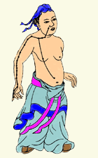 acupuncture illustration-man showing large intetine meridian