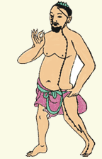 acupuncture illustration-man showing three heater
